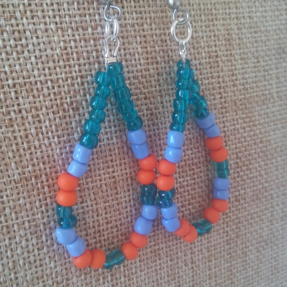ETHNIC BEADED HOOPS